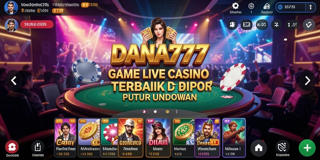 Gameplay DANA777 dengan dealer langsung yang interaktif dan menyenangkan.