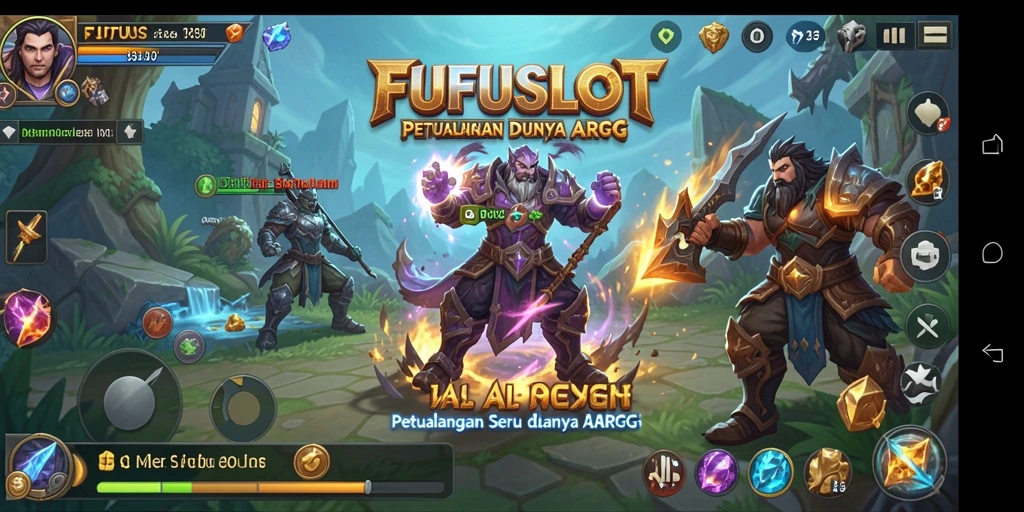Tampilan seru dari gameplay FUFUSLOT dengan aksi bertarung yang epik.