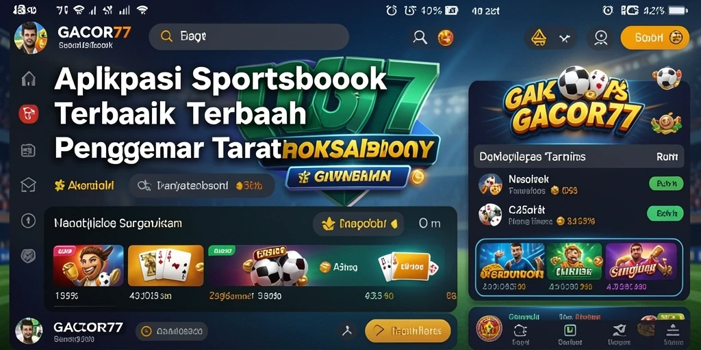 Tampilan aplikasi GACOR77 saat memasang taruhan olahraga secara langsung.