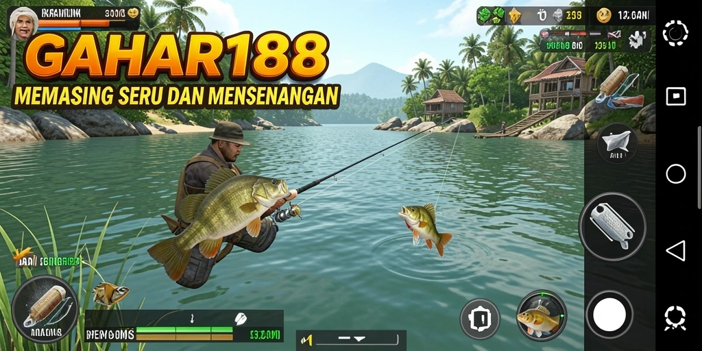 Screenshot GAHAR188 menampilkan pengalaman memancing yang menakjubkan.