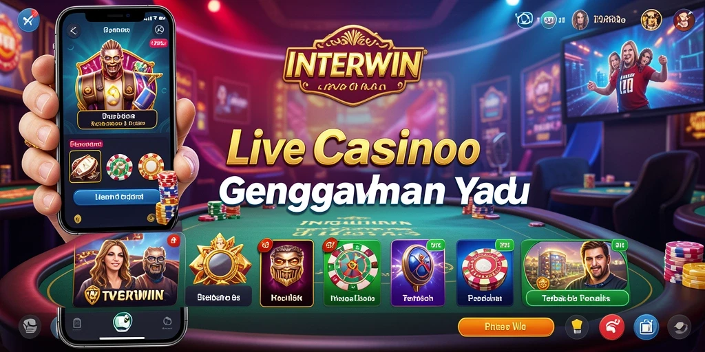 Tampilan gameplay Live Casino INTERWIN dengan dealer profesional.