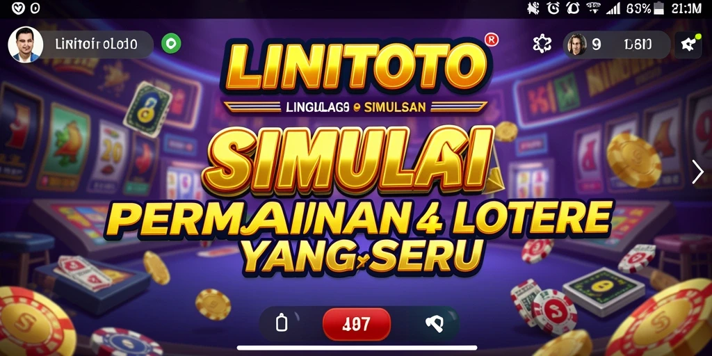 Screenshot gameplay LINITOTO yang menampilkan undian lotere yang mendebarkan.