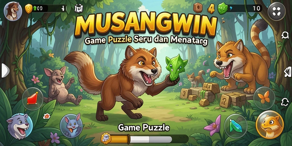 Tampak gameplay MUSANGWIN yang penuh tantangan dan seru.