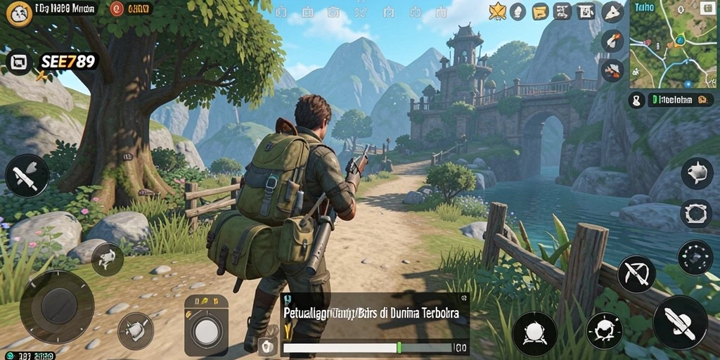 Screenshot menunjukkan gameplay seru dari dunia terbuka SEE789.