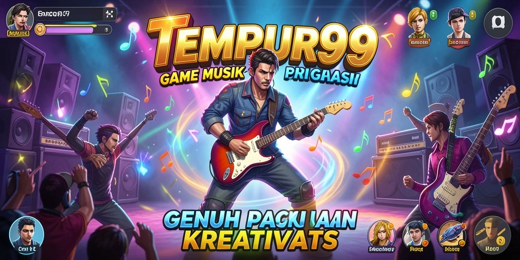 Tampilan gameplay TEMPUR99 yang penuh warna dan dinamis.