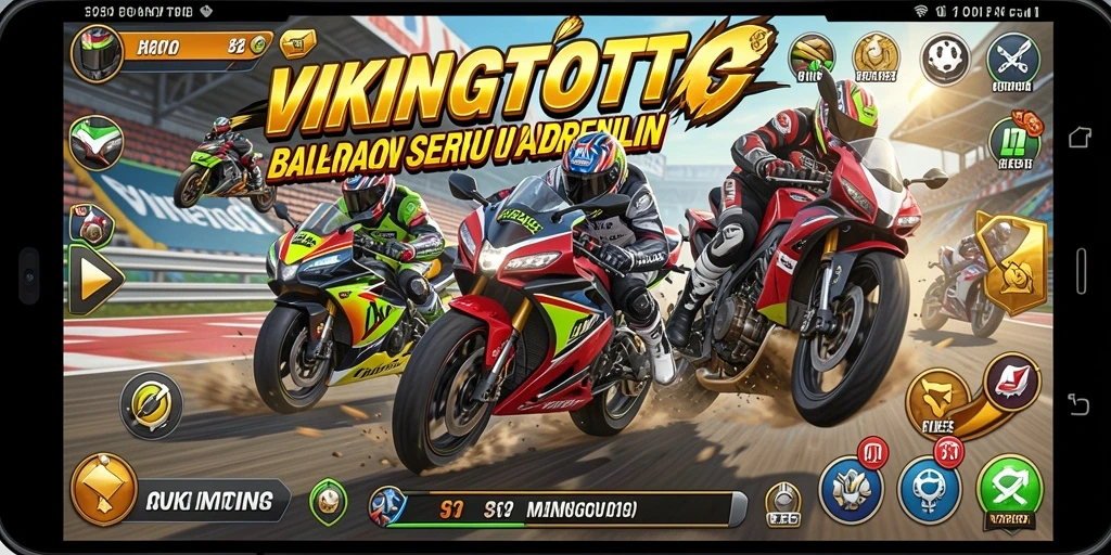 Tampilan epic balapan motor dalam VIKINGTOTO.