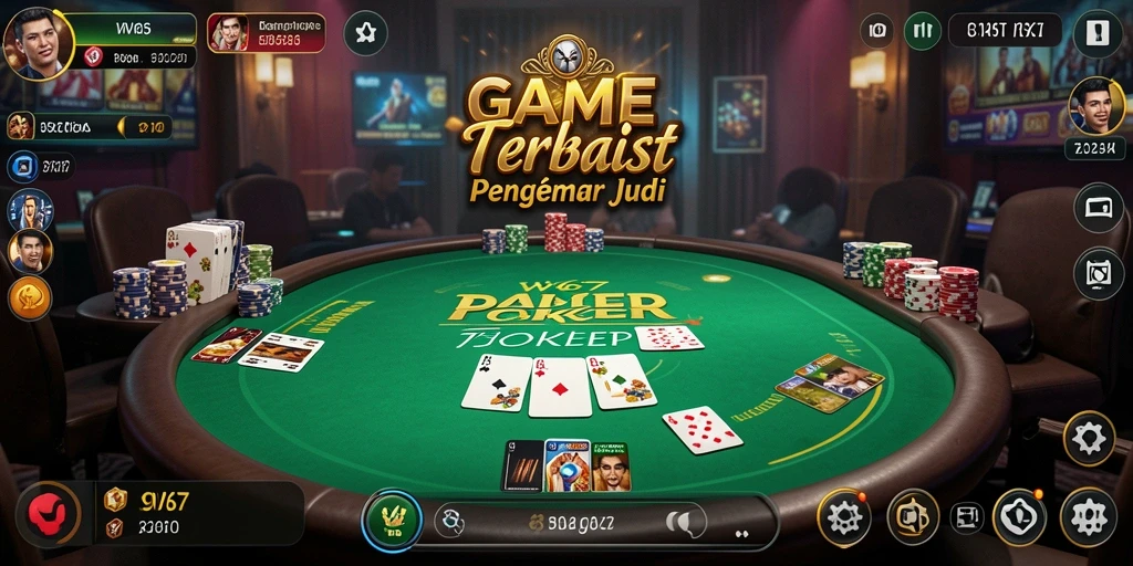 Tampilan menarik pada gameplay Poker W67 yang seru.