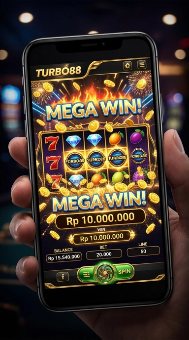 Tampilan awal aplikasi turbo88 yang menarik.